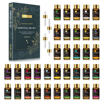 Essential Oil Gift Set (Compatible with diffuser) 35 bottles x 5ML