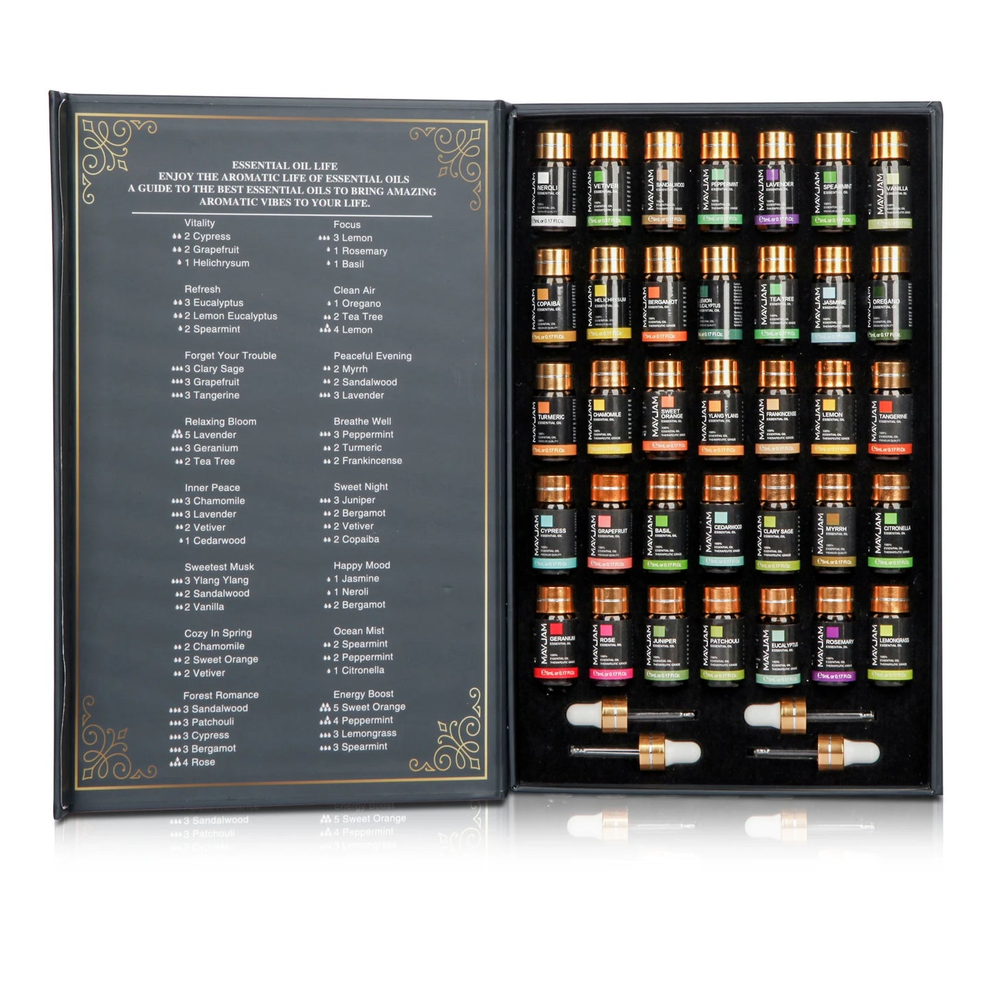 Essential Oil Gift Set (Compatible with diffuser) 35 bottles x 5ML